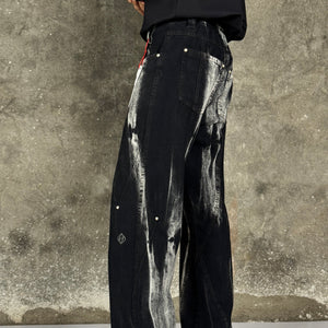 Waves Panelled-Shibori Black