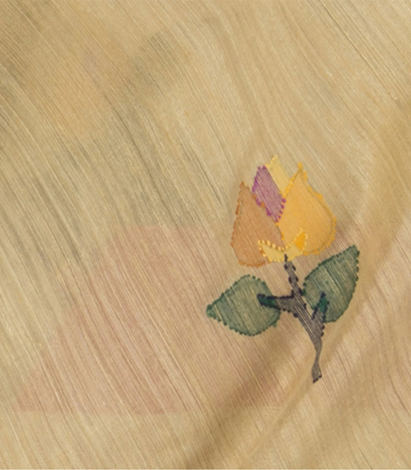 Sandal Handwoven Matka Silk Saree With Bird Motifs Jamdani Kora Pallu And Contrast Red Border