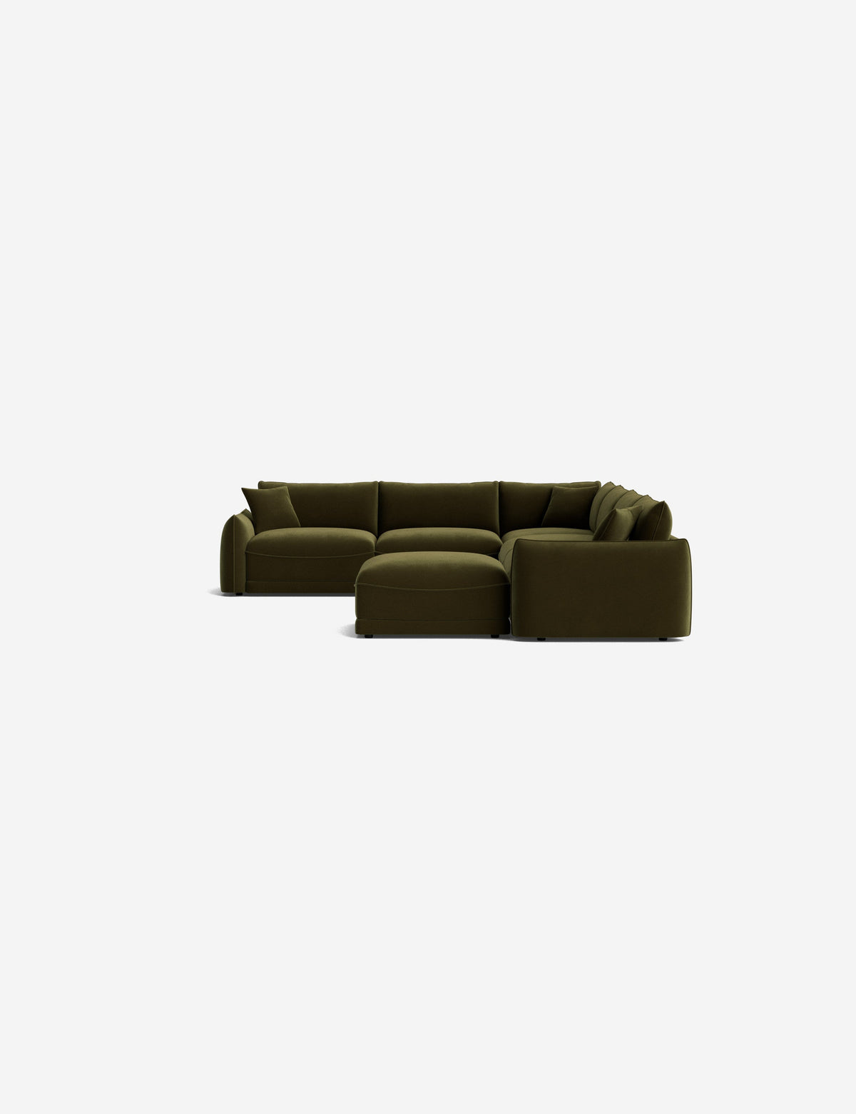 Balmer Modular Corner Sectional Sofa With Ottoman