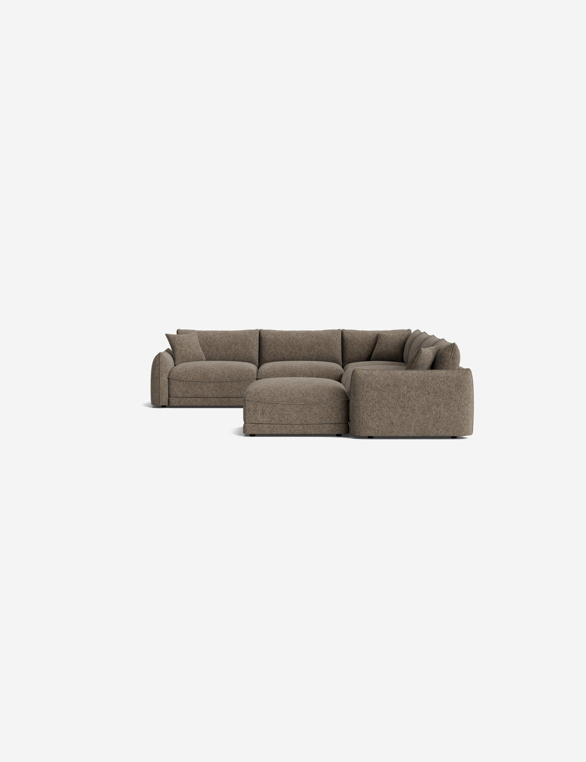 Balmer Modular Corner Sectional Sofa With Ottoman