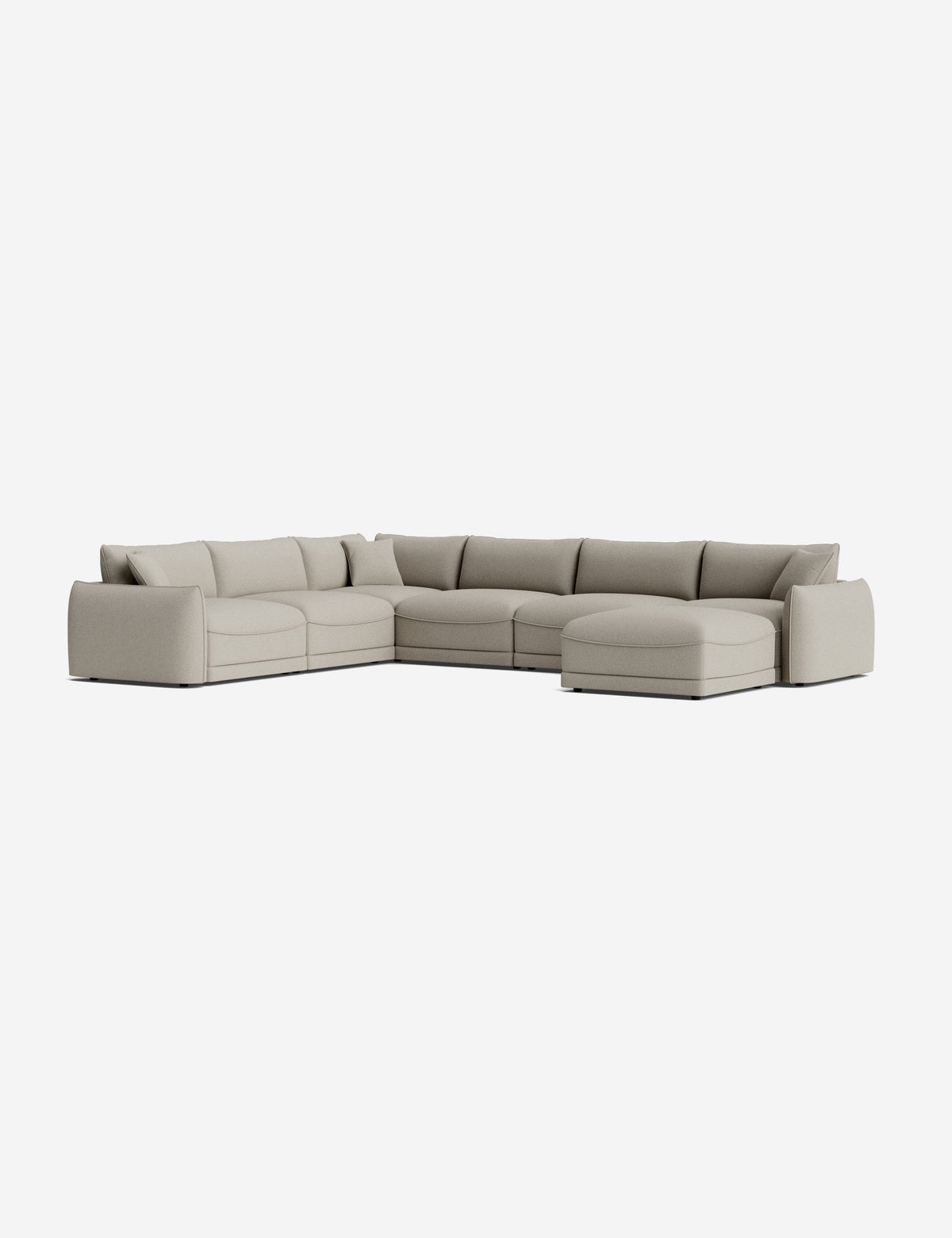 Balmer Modular Corner Sectional Sofa With Ottoman