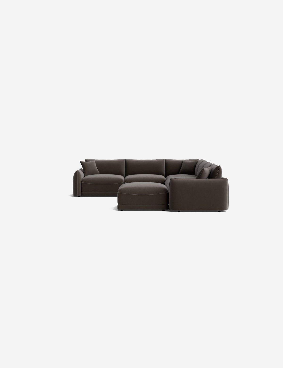 Balmer Modular Corner Sectional Sofa With Ottoman