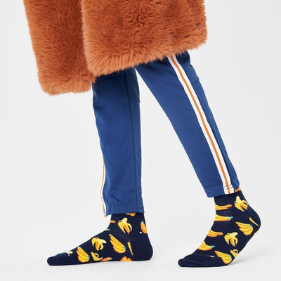 Happy Socks Unisex Banana Crew Length Socks for Women and Men