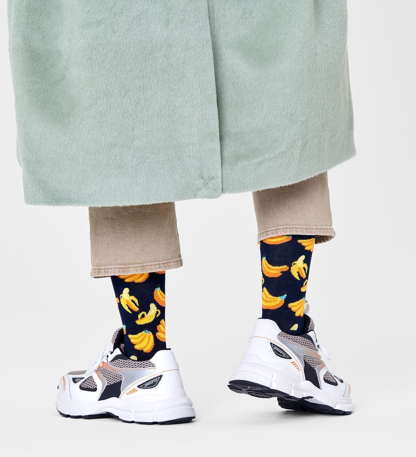 Happy Socks Unisex Banana Crew Length Socks for Women and Men