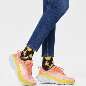 Happy Socks Unisex Banana Crew Length Socks for Women and Men