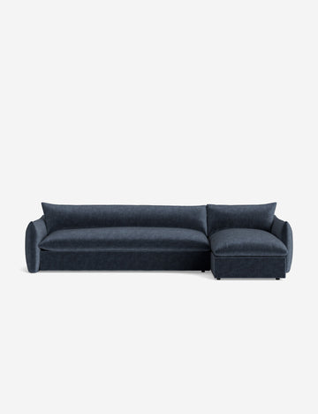 Indigo Performance Striated Velvet