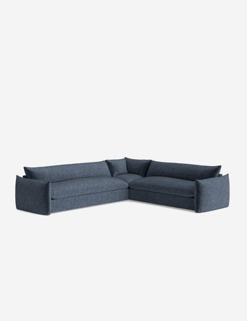 Indigo Performance Striated Velvet