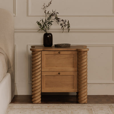 Treccia 2-Drawer Nightstand by Gillian Segal for Moe's