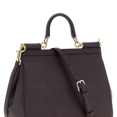 Dolce & Gabbana Sicily Grande Dauphine Leather Handbag