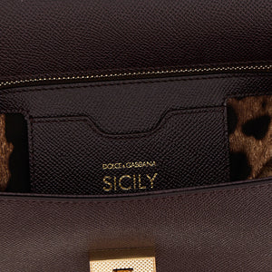 Dolce & Gabbana Sicily Grande Dauphine Leather Handbag