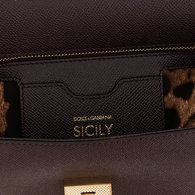 Dolce & Gabbana Sicily Grande Dauphine Leather Handbag
