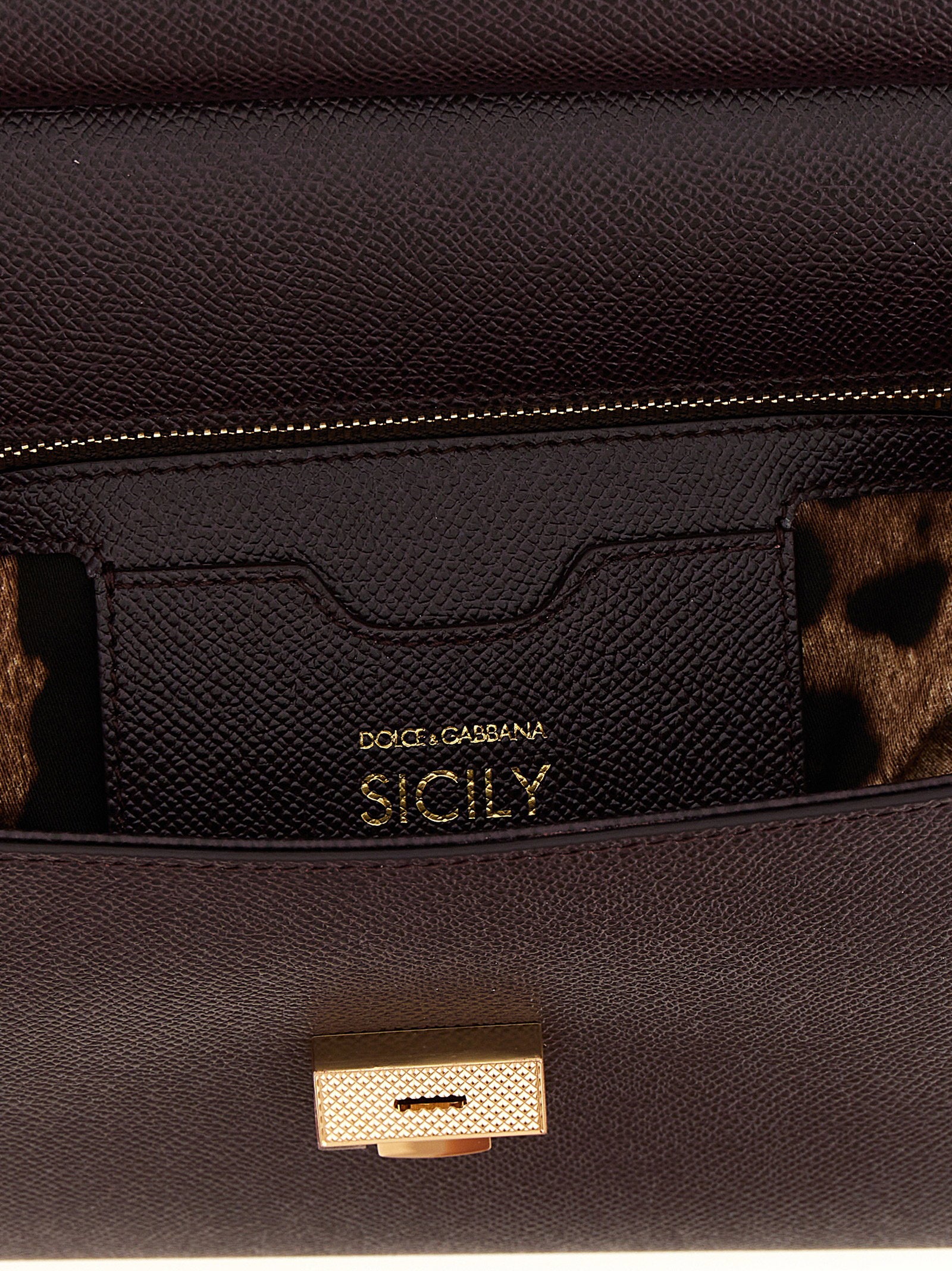 Dolce & Gabbana Sicily Grande Dauphine Leather Handbag