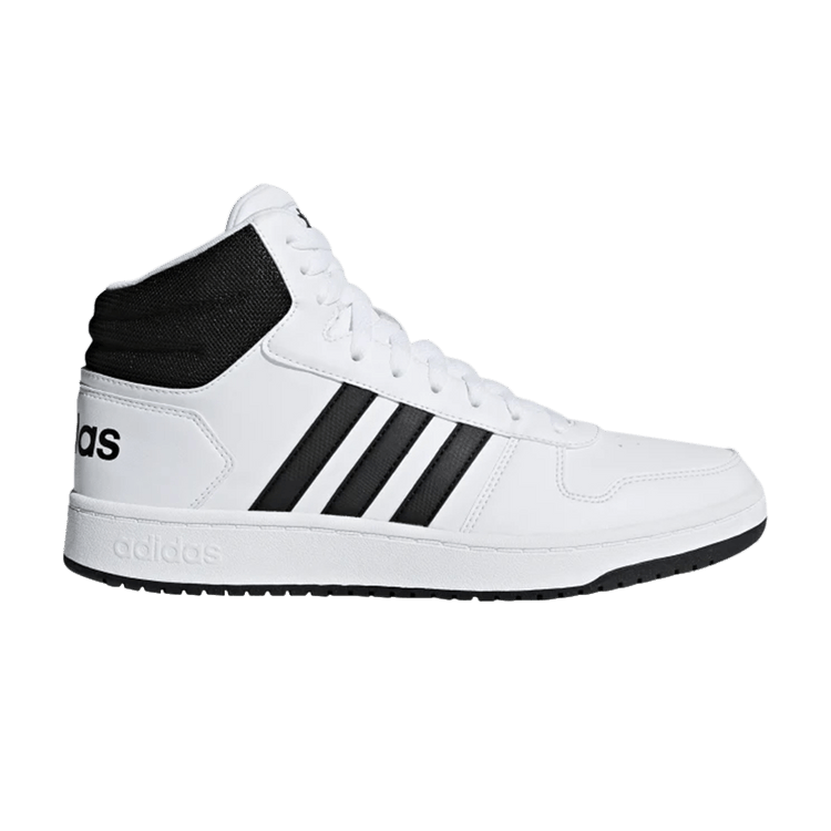 adidas Hoops 2.0 Mid White Black