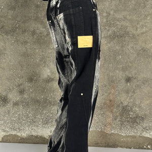 Waves Panelled-Shibori Black