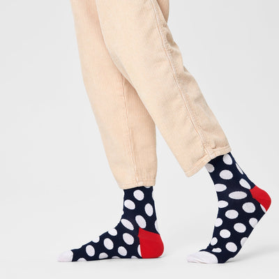 Happy Socks Unisex Big Dot Crew Length Socks for Women and Men