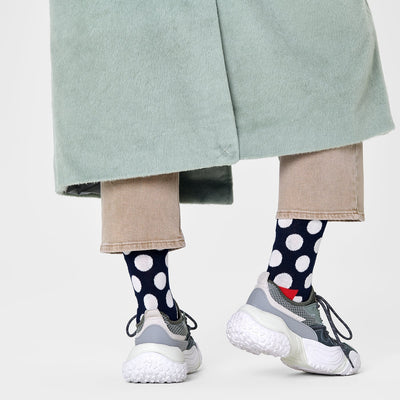 Happy Socks Unisex Big Dot Crew Length Socks for Women and Men