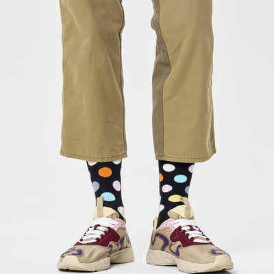 Happy Socks Unisex Big Dot Design Crew Length Socks for Women and Men