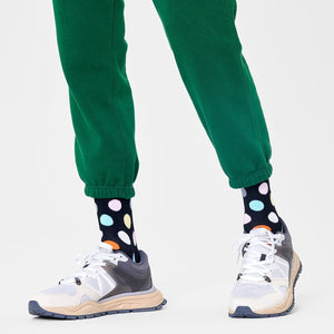 Happy Socks Unisex Big Dot Design Crew Length Socks for Women and Men