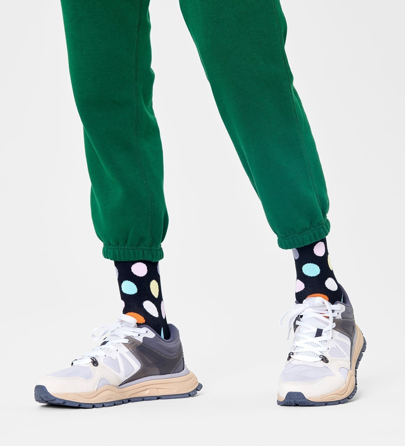 Happy Socks Unisex Big Dot Design Crew Length Socks for Women and Men
