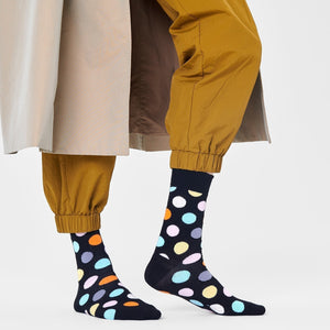 Happy Socks Unisex Big Dot Design Crew Length Socks for Women and Men