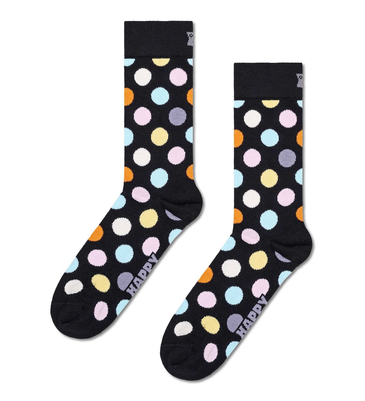 Happy Socks Unisex 2-Pack Classic Big Dot Crew Length Socks for Women and Men