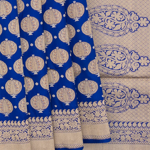 Blue Handwoven Benares Silk Saree