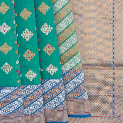 Green Handwoven Benares Silk Saree