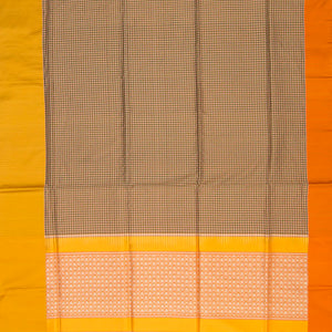 Green Handwoven Benares Silk Saree With Checks