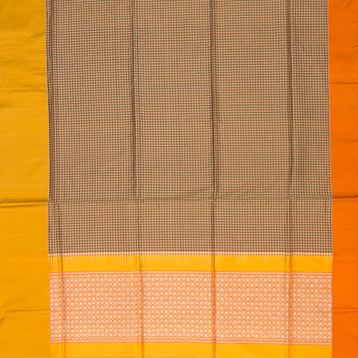 Green Handwoven Benares Silk Saree With Checks