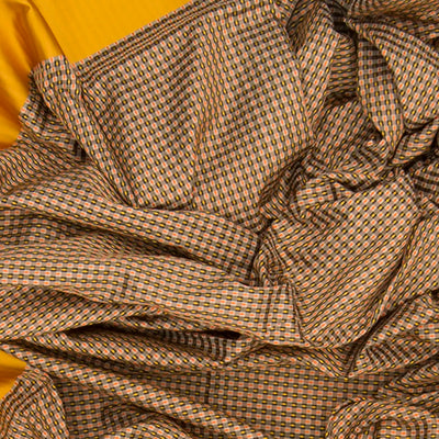 Green Handwoven Benares Silk Saree With Checks
