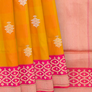 Yellow Handwoven Benares Silk Saree