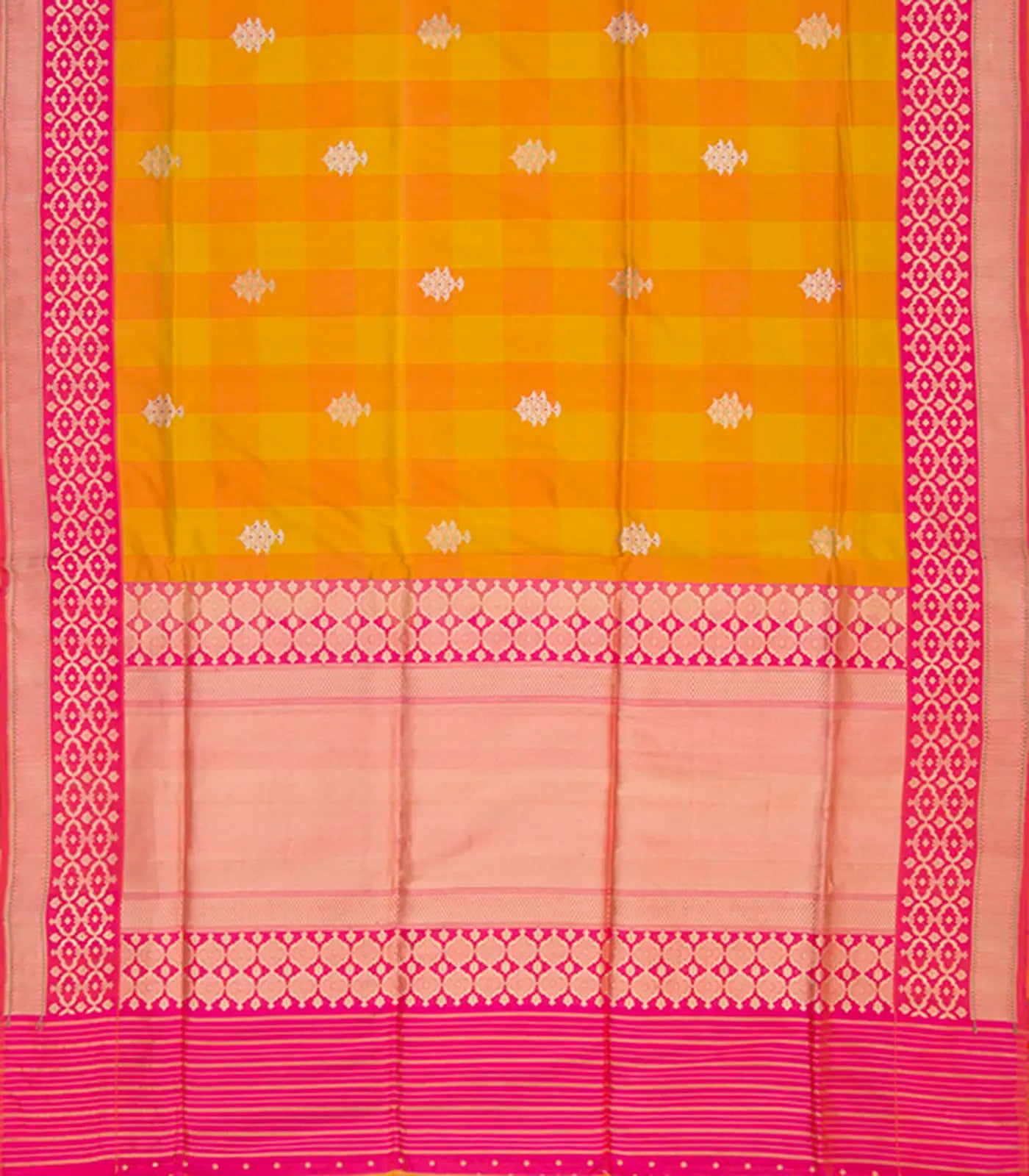 Yellow Handwoven Benares Silk Saree