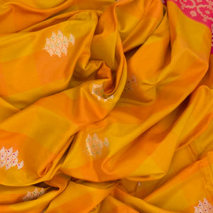 Yellow Handwoven Benares Silk Saree