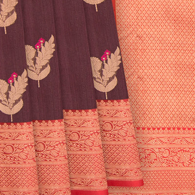 Chocolate Handwoven Banarasi Silk Saree