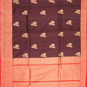 Chocolate Handwoven Banarasi Silk Saree