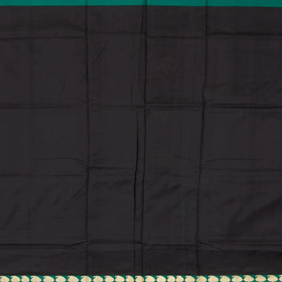 Black  Handwoven Benares Silk Saree-Black