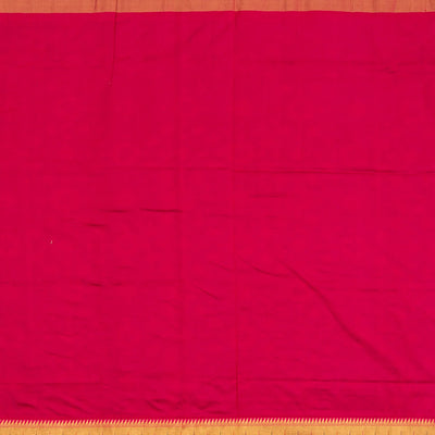 Green Handwoven Benarasi Silk Saree With Tie & Dye Motifs & Pink Zari Border, Pallu-Green