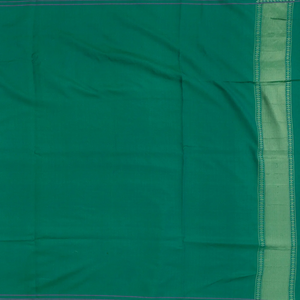 Green Handwoven Uppada Weave Silk Saree With Floral Vine Motifs & Zari Border-Green