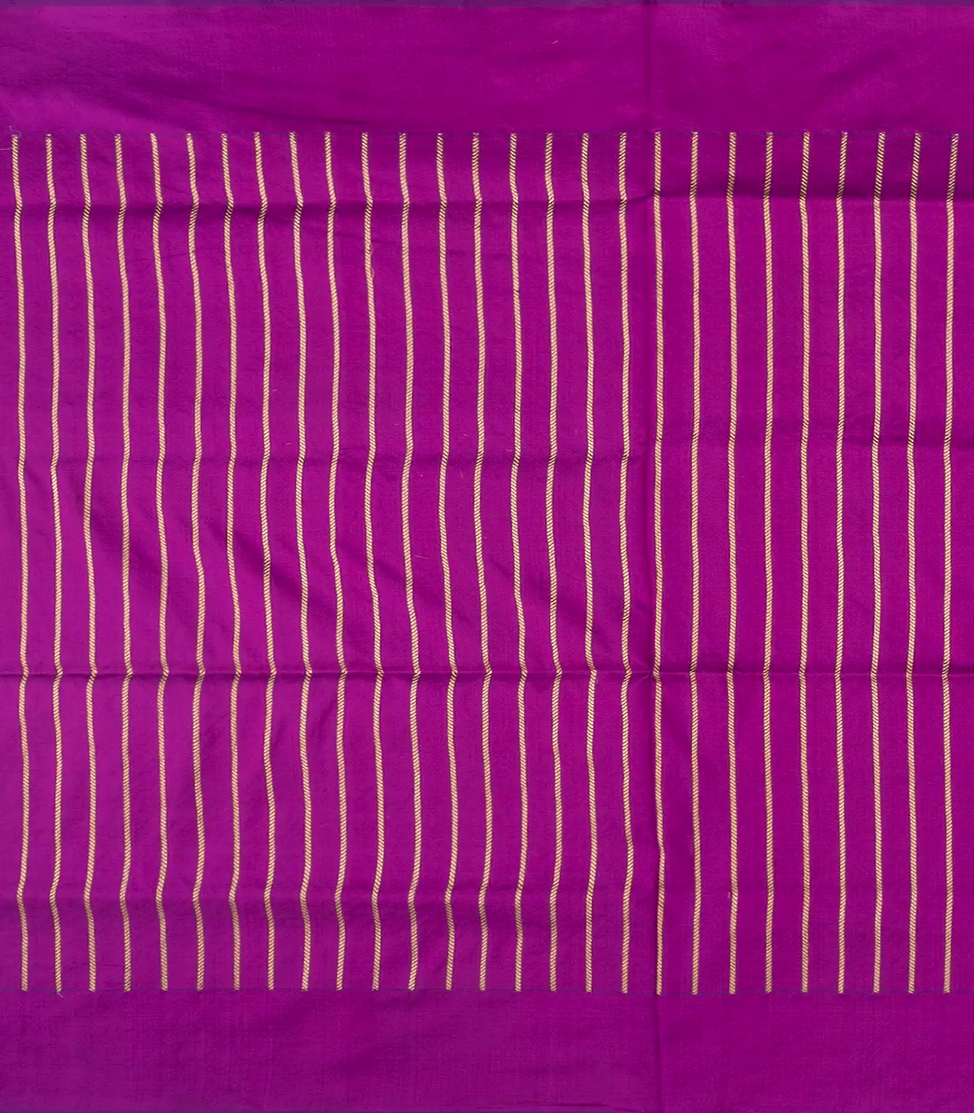 Olive Green Handwoven Banarasi Silk Saree With Contrast Pink Border & Pallu-Olive Green