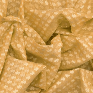 Sandal Handwoven Banarasi Cotton Saree With Flower Motifs-Sandal