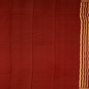 Dark Green Banarasi Khaddi Georgette Saree With Diagonal Stripes-Dark Green