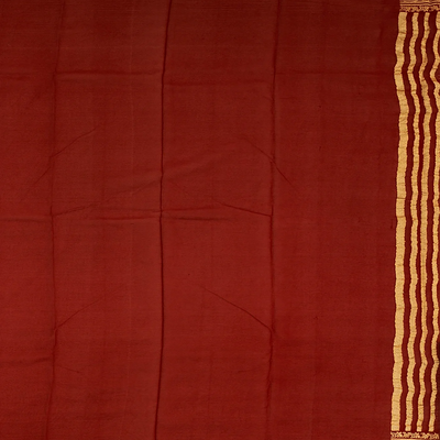 Dark Green Banarasi Khaddi Georgette Saree With Diagonal Stripes-Dark Green