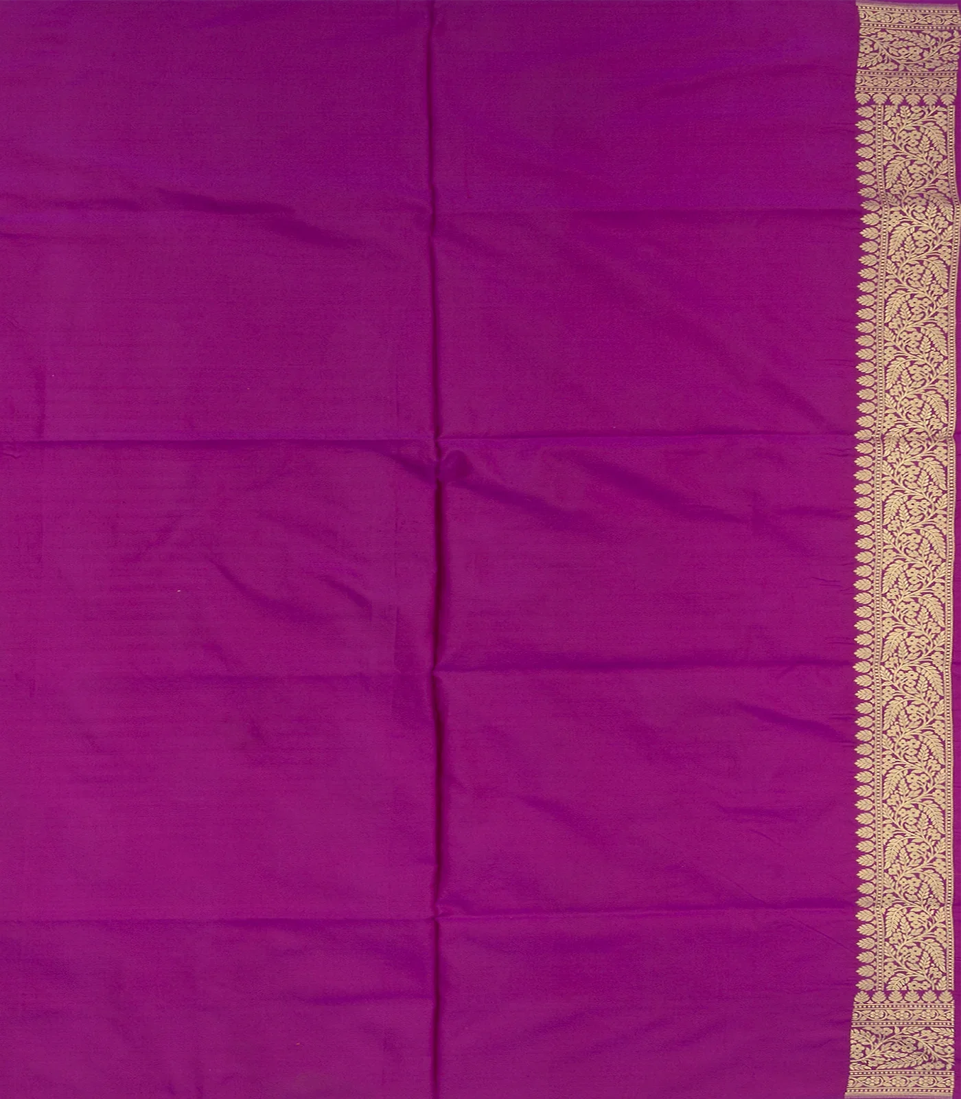 Magenta Handwoven Banarasi Silk Saree With Floral Butta-Pink