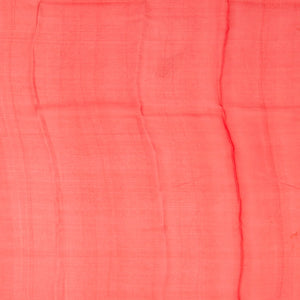 Red Banarasi Khaddi Georgette Saree With Floral Motifs-Red