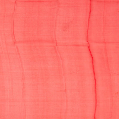 Red Banarasi Khaddi Georgette Saree With Floral Motifs-Red