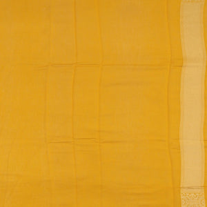 Red Handloom Banarasi Silk Cotton Saree With Chevron Motifs-Red