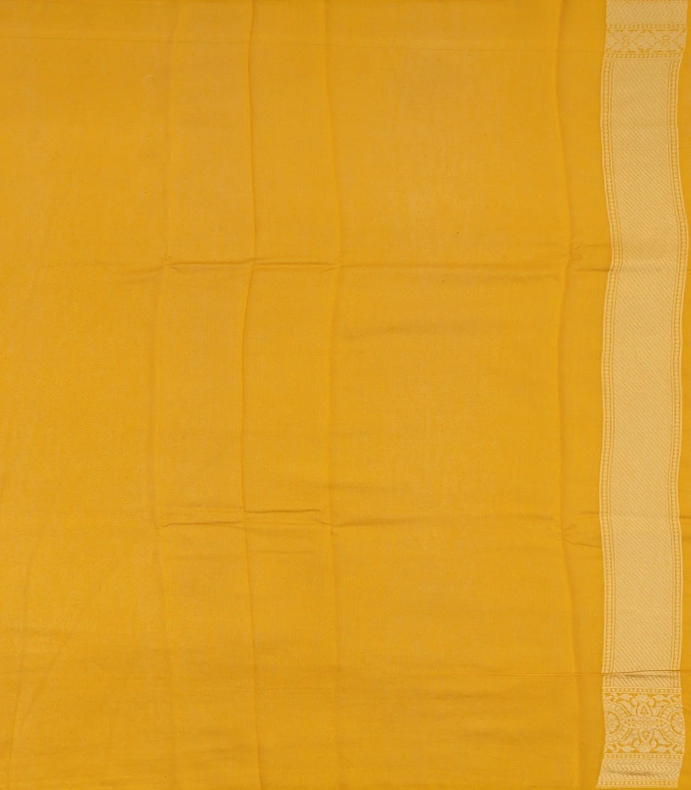 Red Handloom Banarasi Silk Cotton Saree With Chevron Motifs-Red