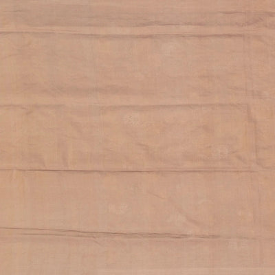 Dusty Pink Handloom Banarasi Silk Saree With Floral Vine Motifs-Dusty Pink