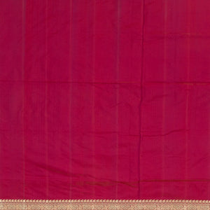 Pink Handloom Banarasi Silk Saree With Moghul Flower Butta & Zari Border-Pink