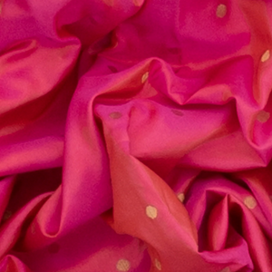 Bubble Gum Pink Handloom Banarasi Silk Saree With Moghul Flower Motifs-BubbleGum Pink